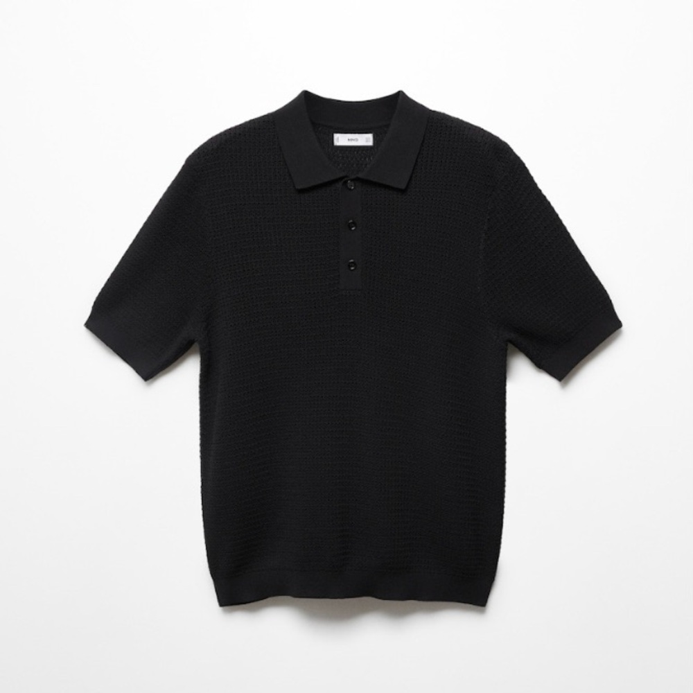 MNG Open knit polo